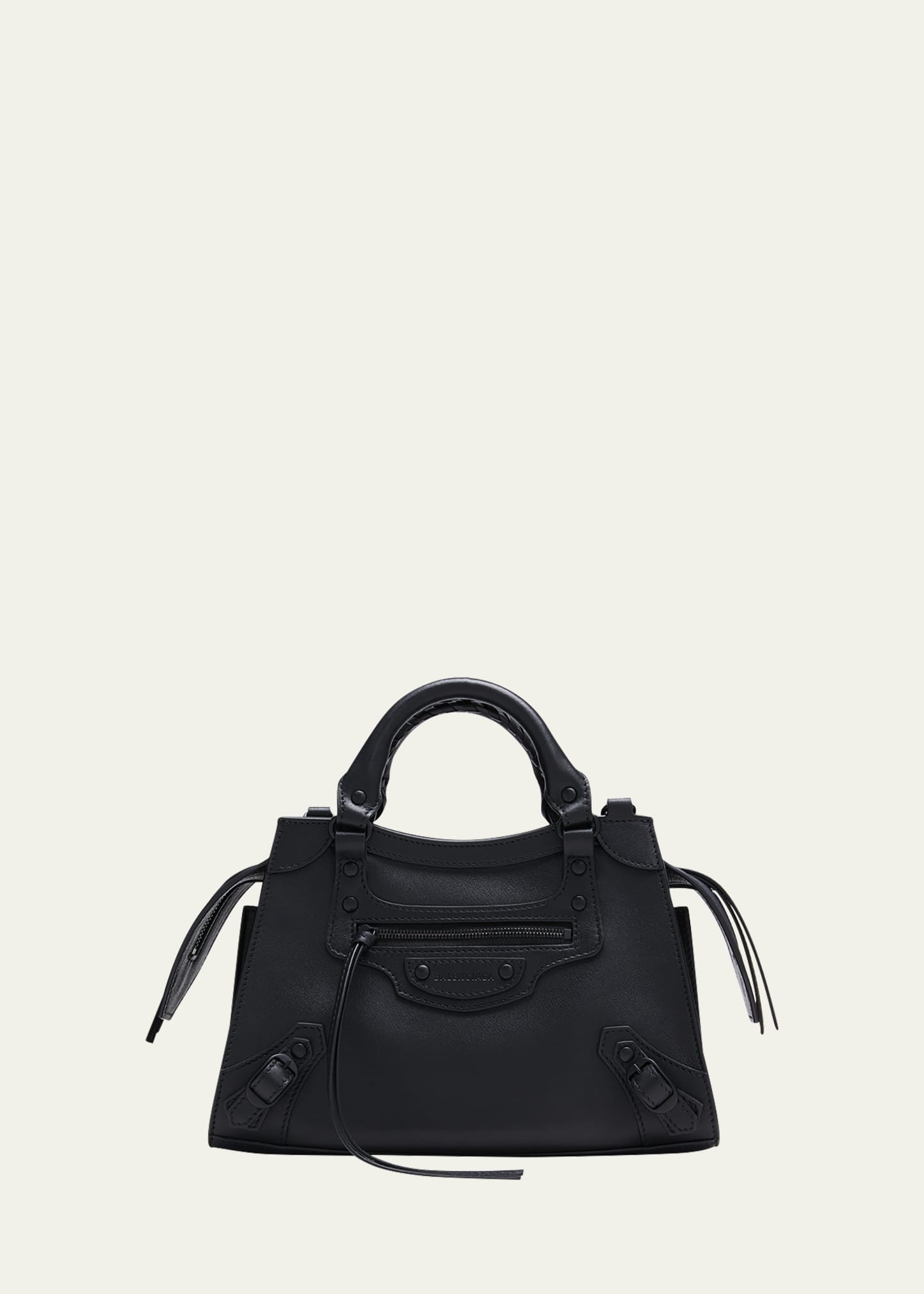 Shop Balenciaga Neo Classic City Xs Grained Leather Top-handle Bag In 1000 Black