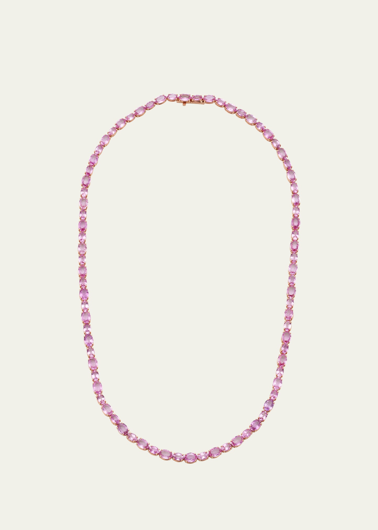 Bayco White Gold And Platinum Necklace With Pink Sapphire