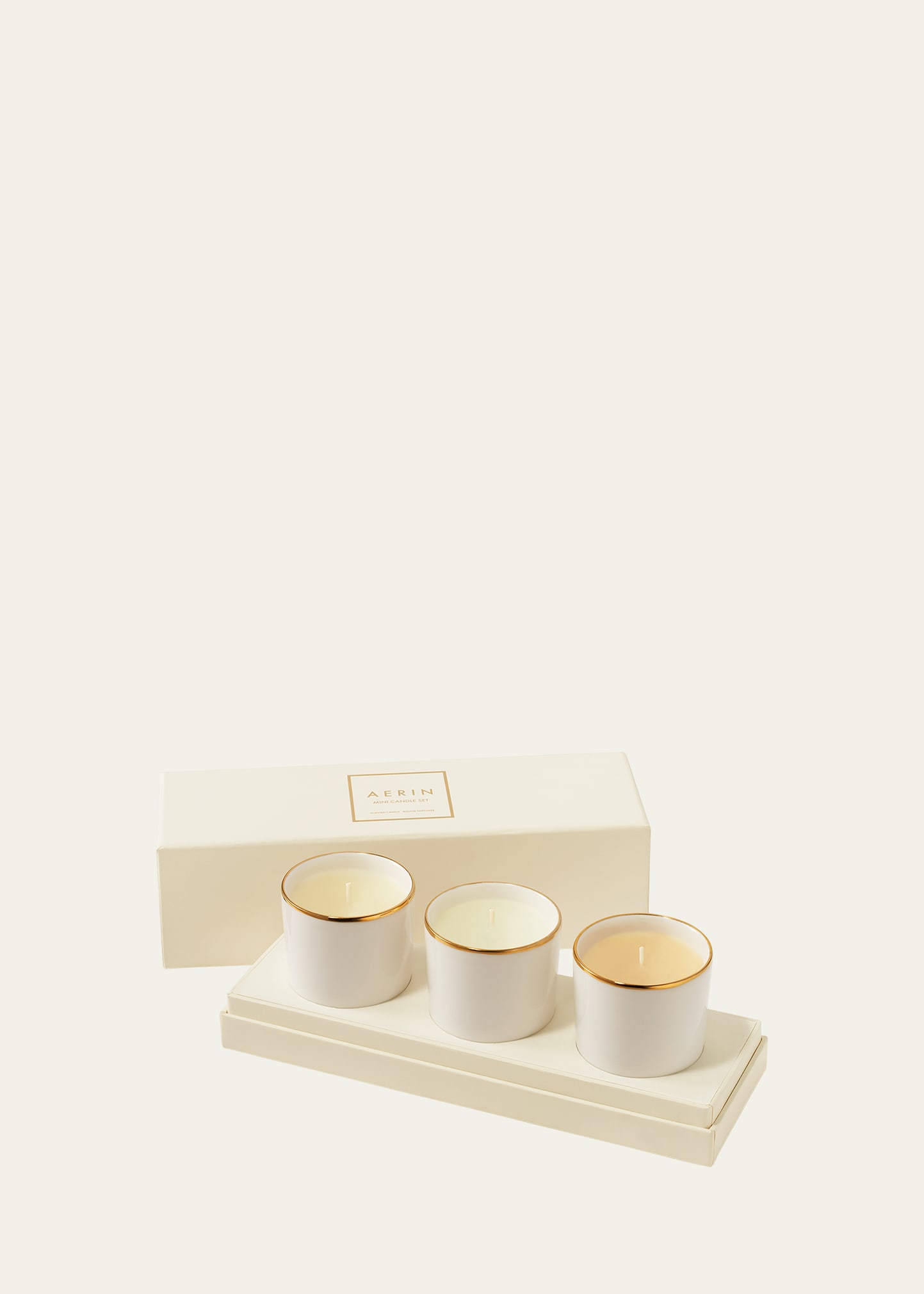 Aerin Mini Trio Candle Set In Cream