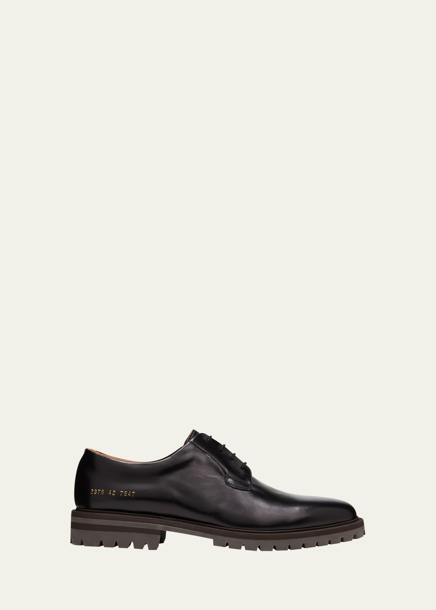 Men's Lug Sole Leather Derby Shoes