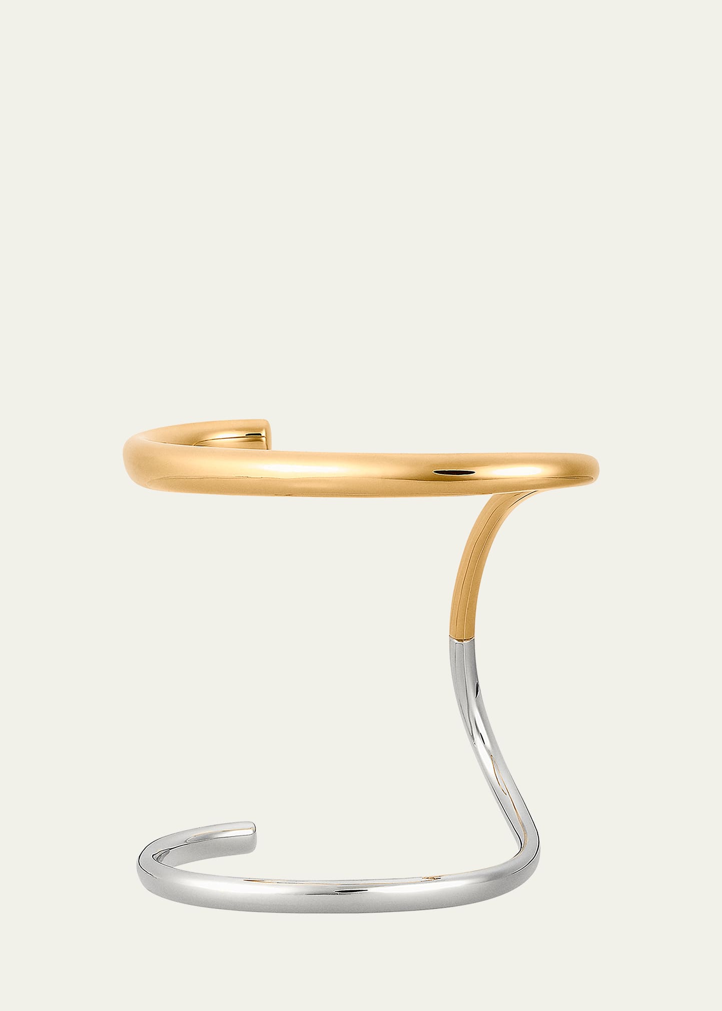 Charlotte Chesnais Surma Bracelet In Gold Vermeil And Sterling Silver In Vermeil Argent