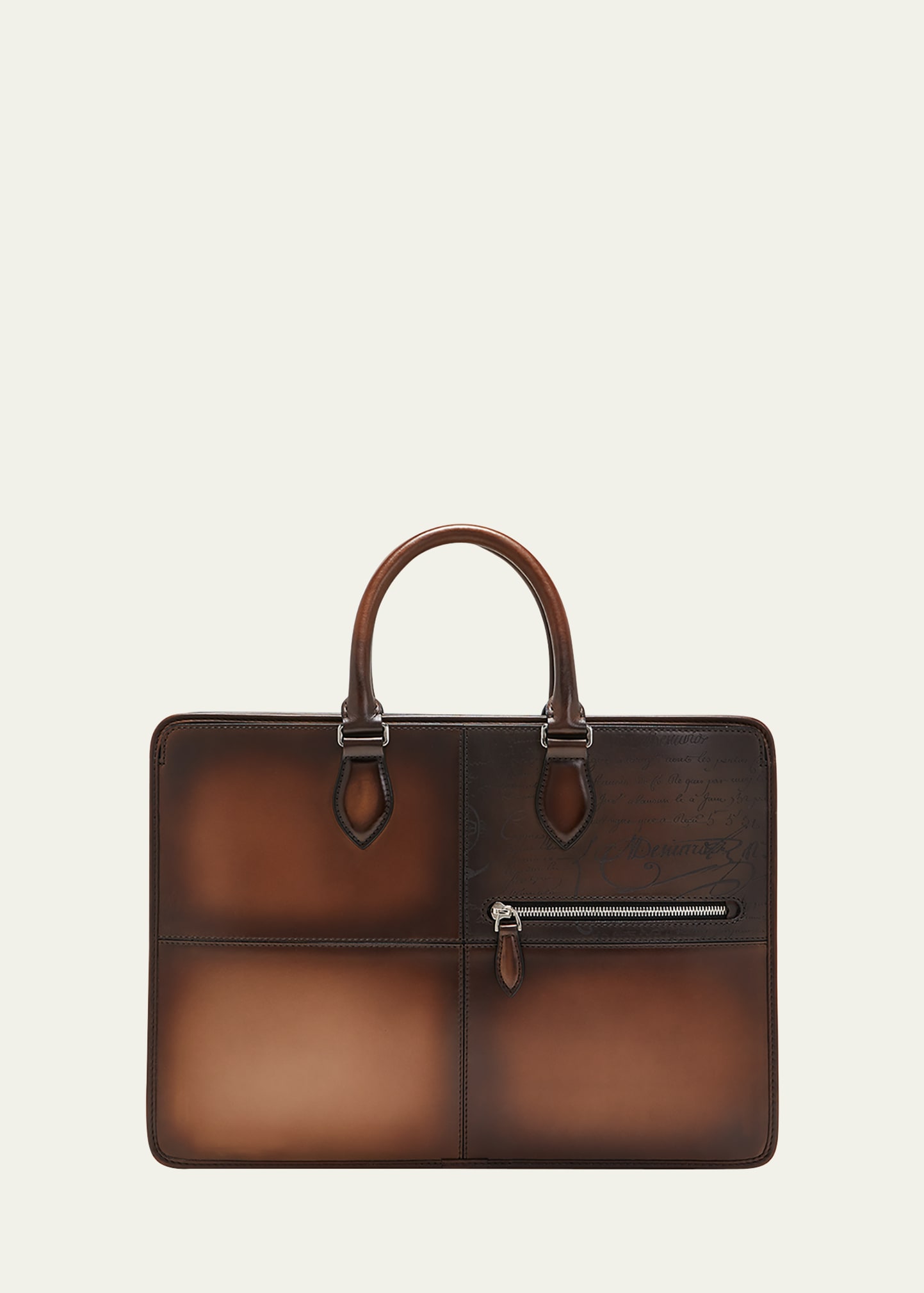 BERLUTI MEN'S UN JOUR SCRITTO LEATHER BRIEFCASE