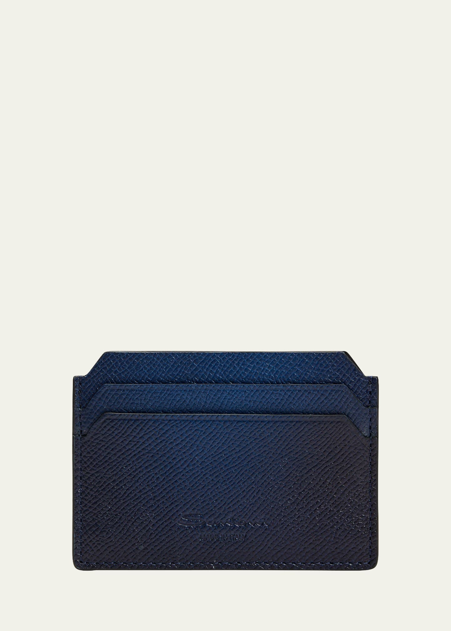 Santoni Card Case In Blue-u74
