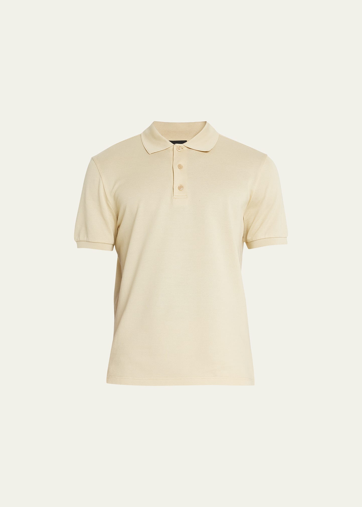 Brioni Men's Pique Polo Shirt In Lemon