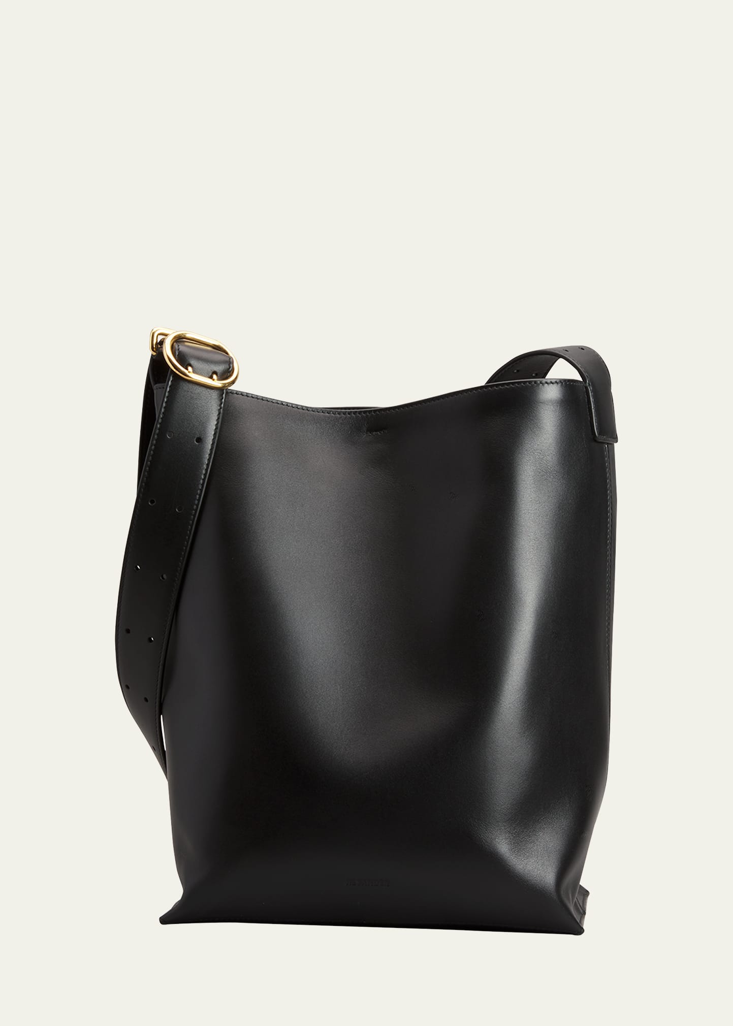 Jil Sander Cannolo Small Smooth Calfskin Tote Bag In 001 Black
