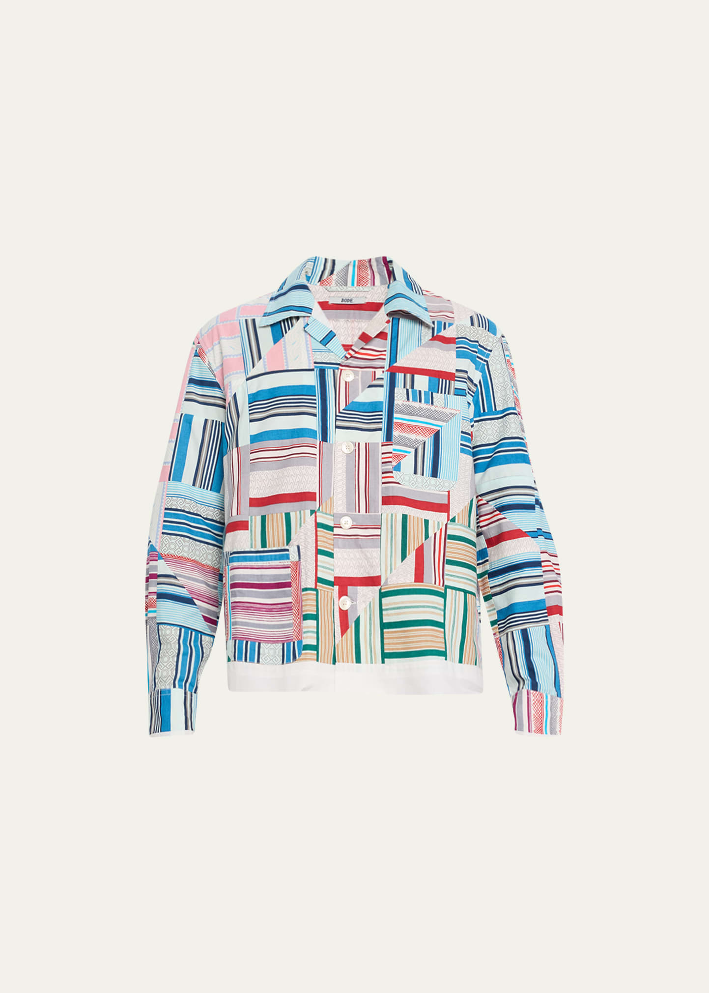 Men's Patchwork Oxford Camp Shirt