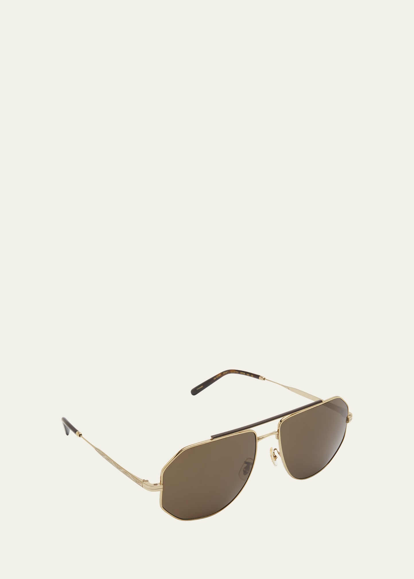 x Brunello Cucinelli Men's Moraldo Double Bridge Sunglasses