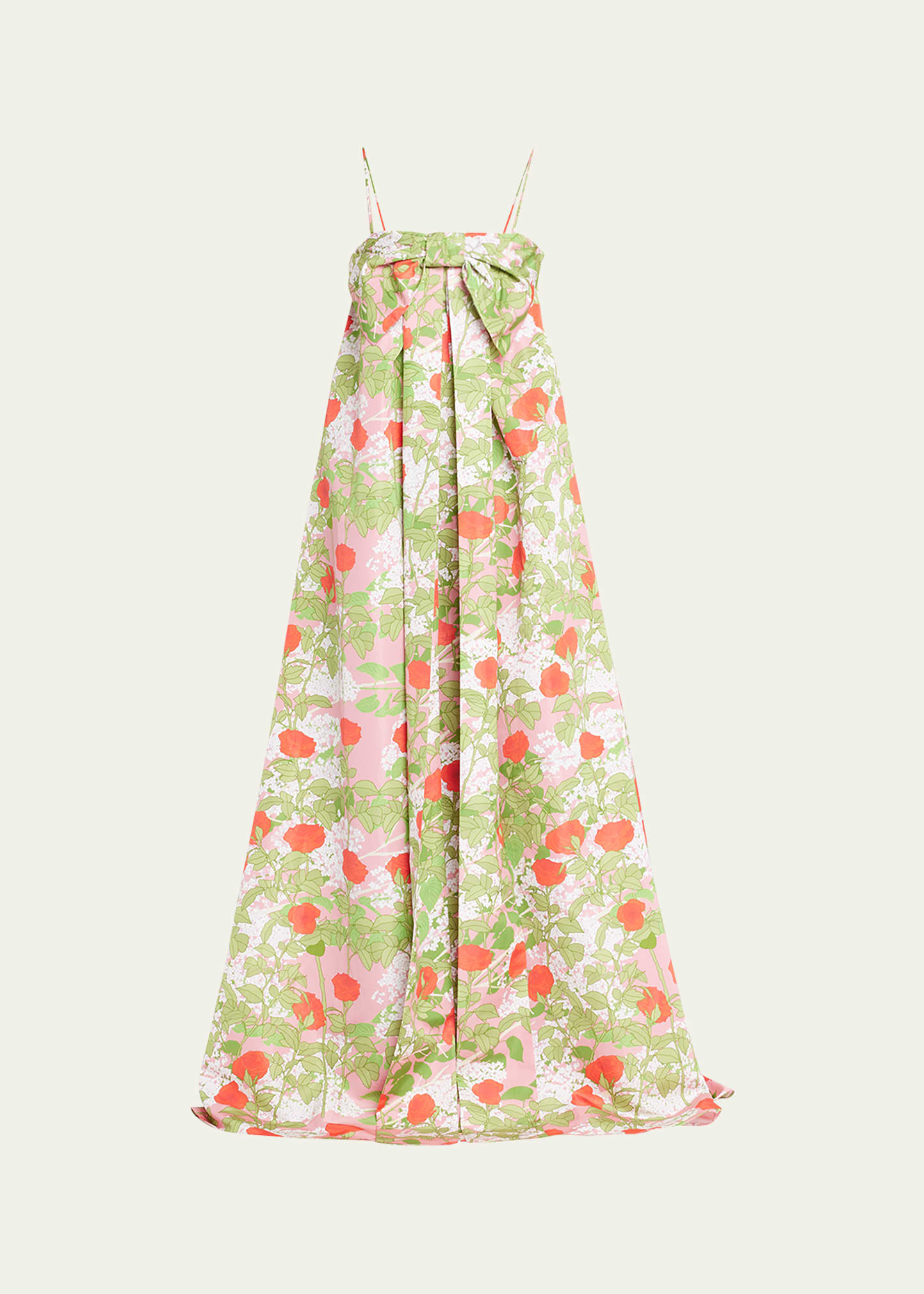 Bernadette Estelle Floral Print Maxi Dress In Red Roses And Lil | ModeSens