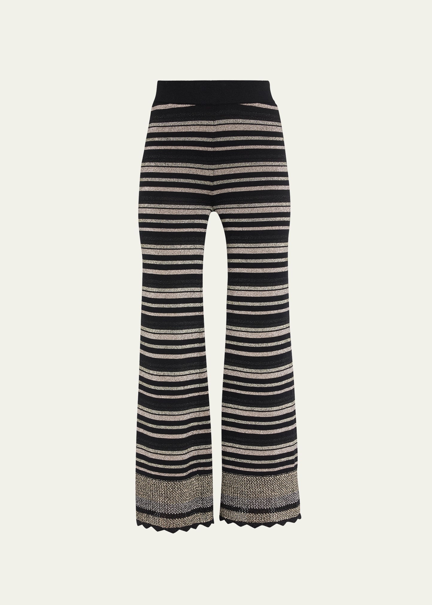 Trinity Cropped Shimmer Striped Pants