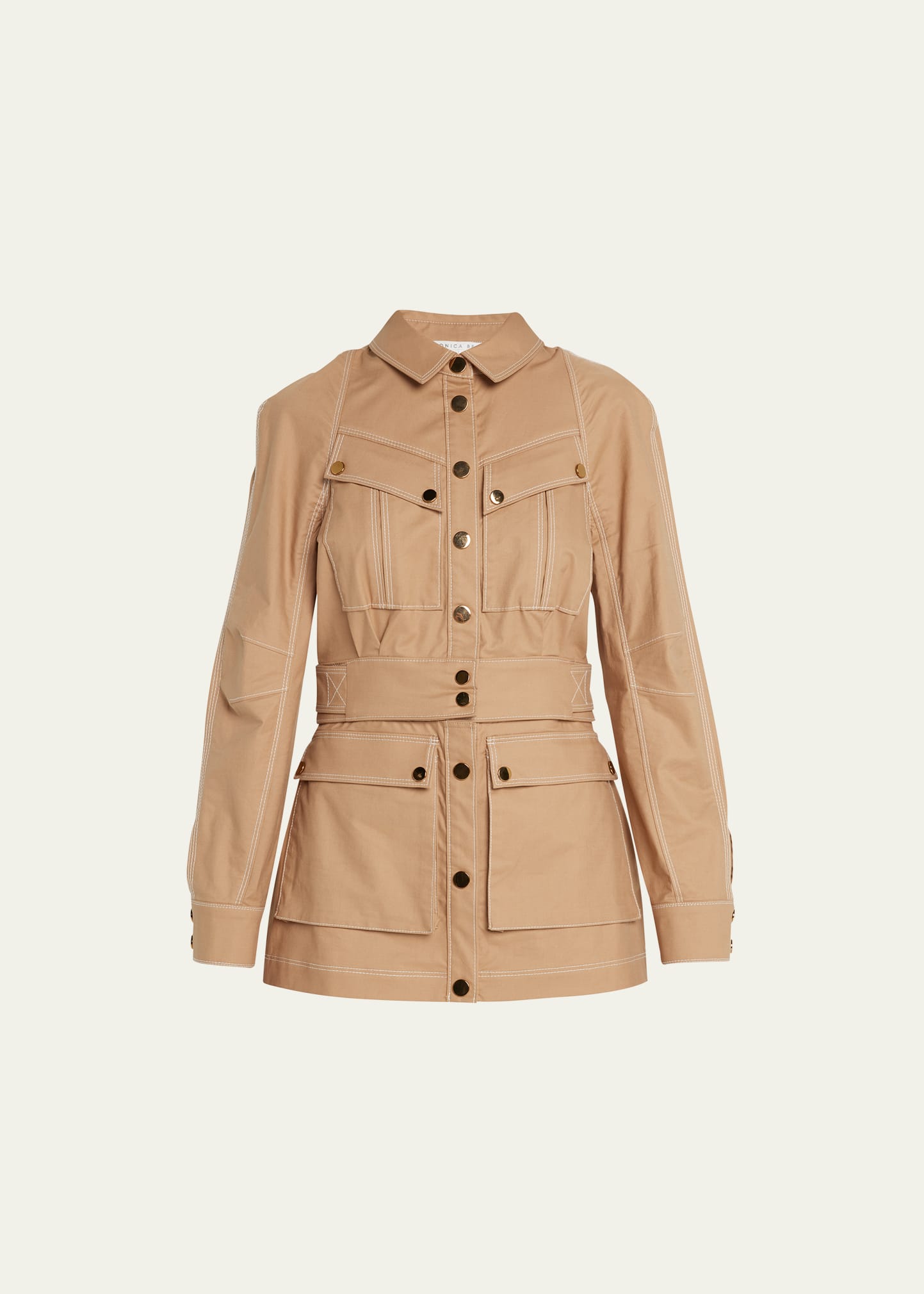 Veronica Beard Kewick Utility Jacket In Khaki