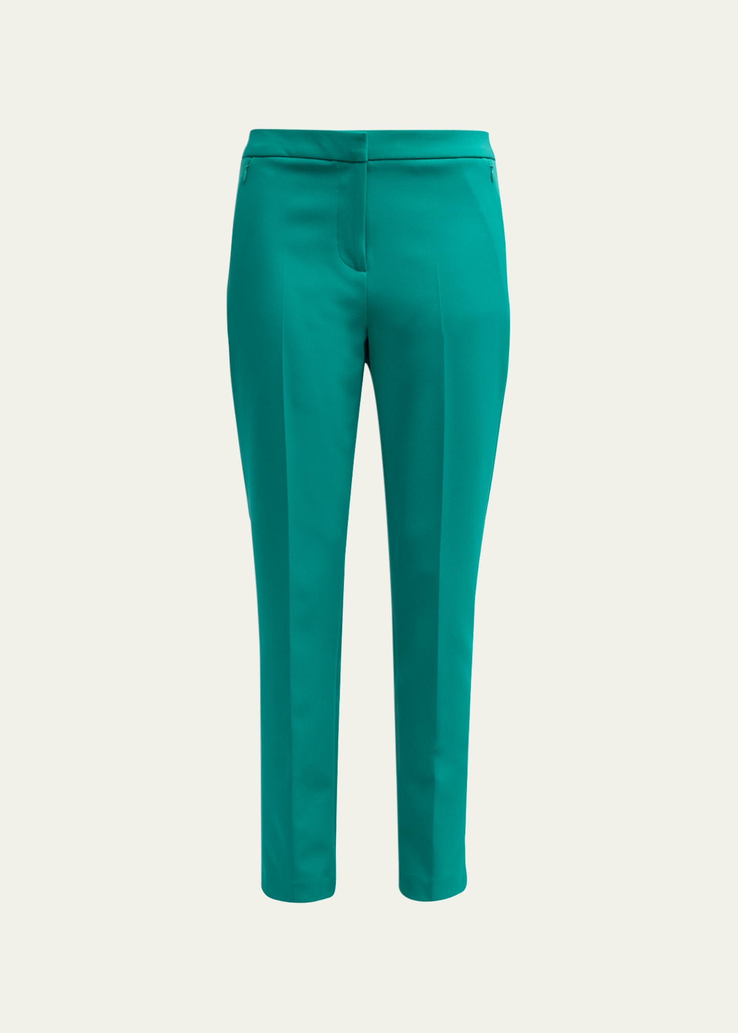 Kobi Halperin Alexi Cropped Straight-leg Twill Pants In Dark Turquoise
