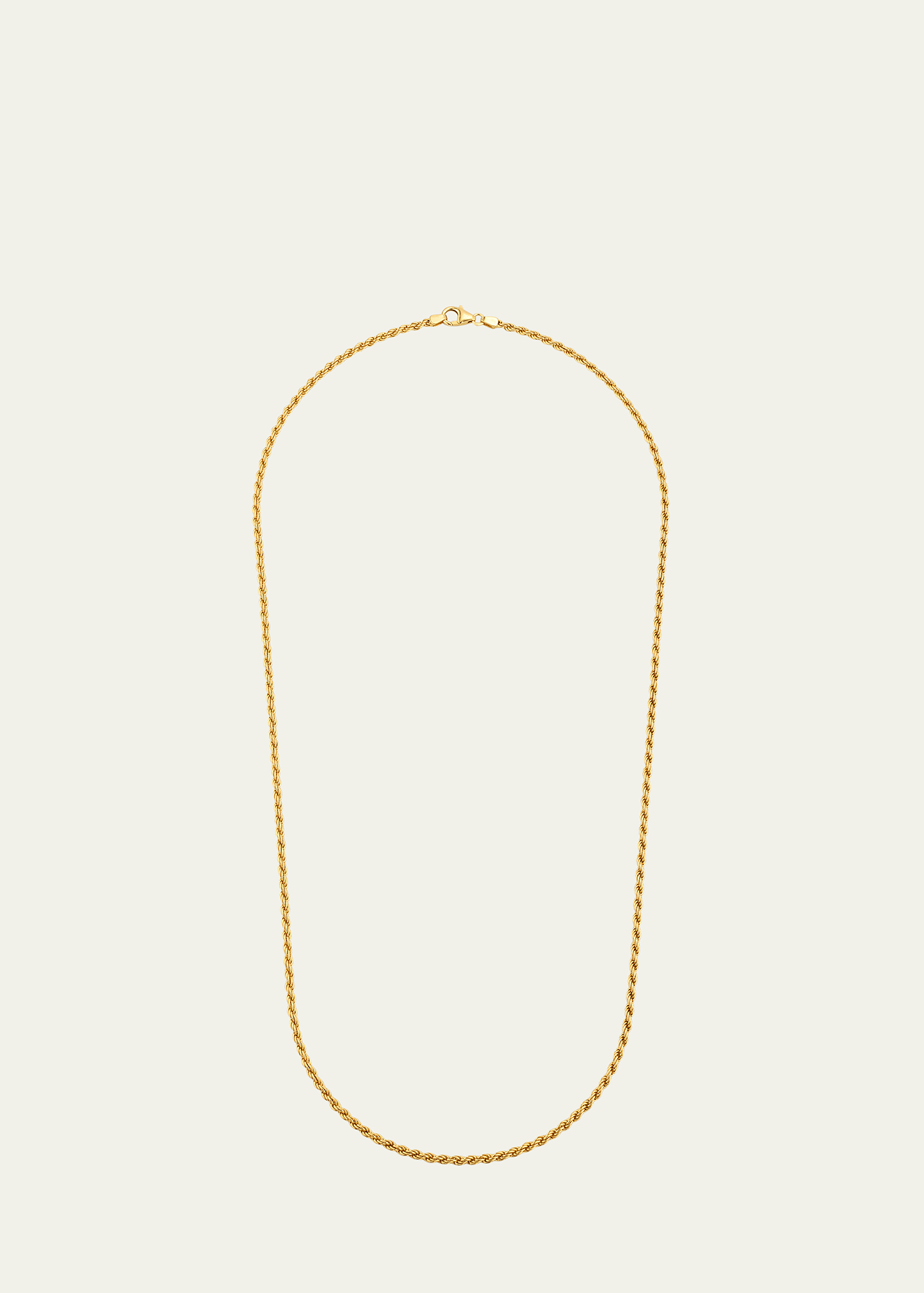 Men's 14K Yellow Gold Rope Chain Necklace, 24in
