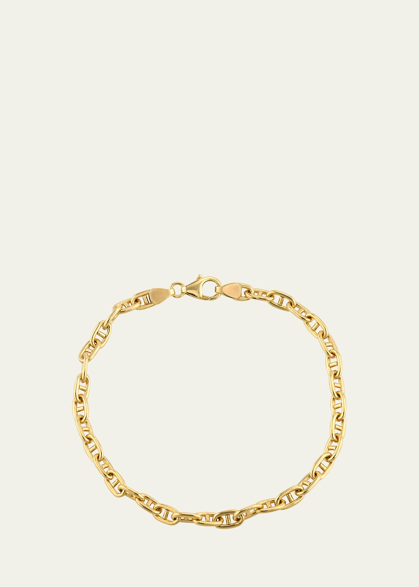 Men's 14K Yellow Gold Large Marine Link Chain Bracelet, 8"L