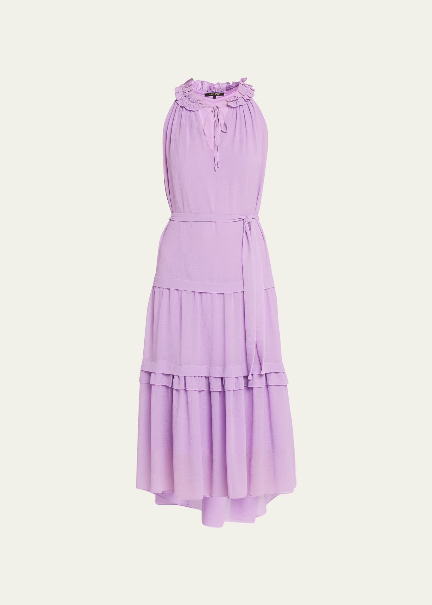 Kobi Halperin Vale Tie Waist Sleeveless Dress In Mauve