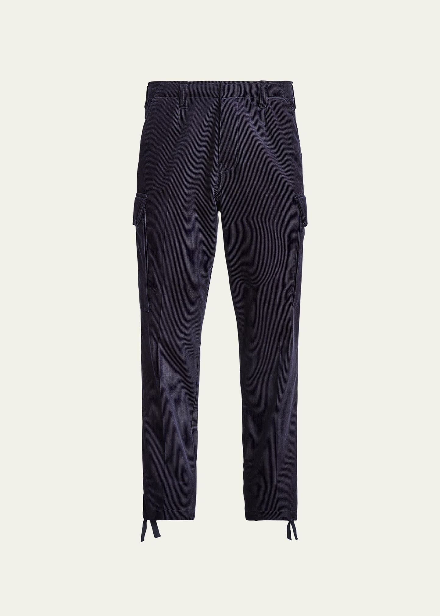 Men's Straight-Fit Corduroy Cargo Trousers