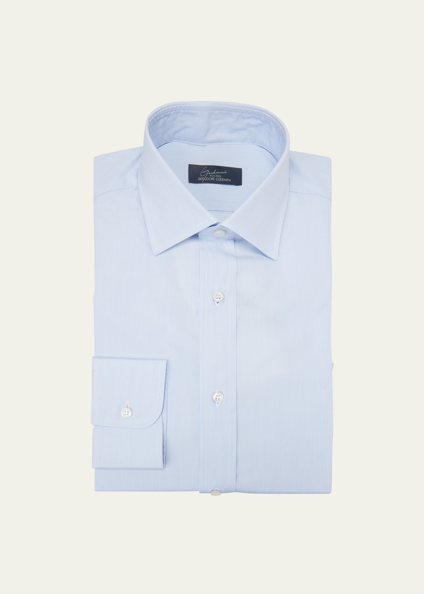 Bergdorf Goodman Men's Micro-Stripe Cotton Dress Shirt