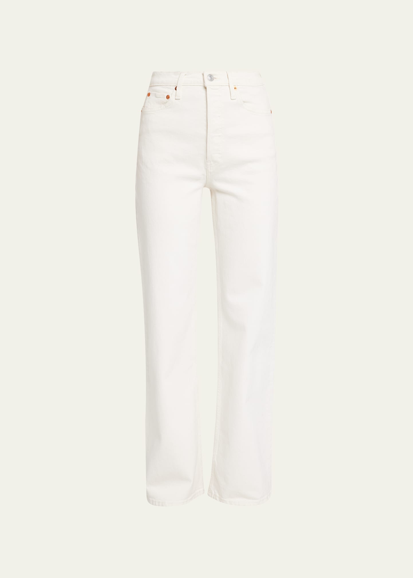 Re/done 70s High-rise Wide-leg Jeans In Vintage White