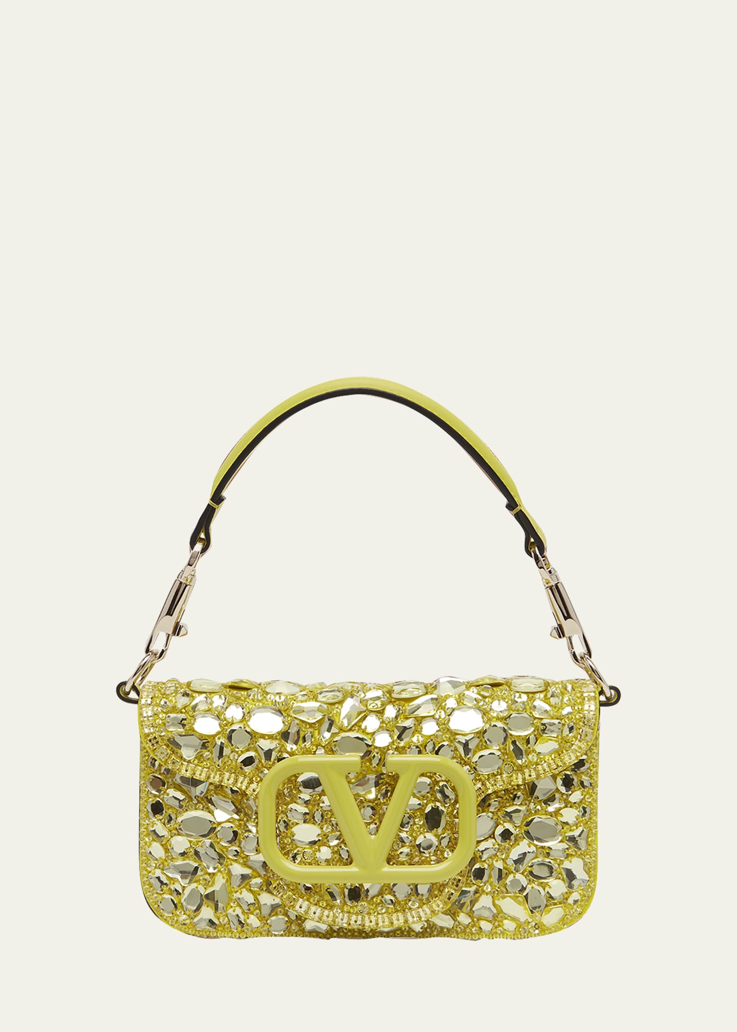 Valentino Garavani Loco Small Vlogo Embellished Shoulder Bag In