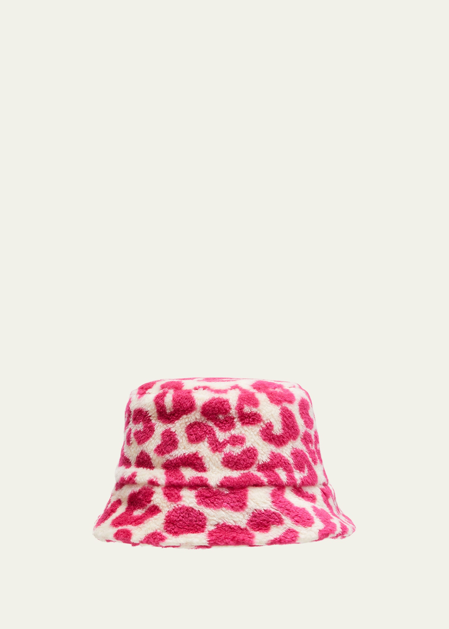 Shop Moncler Genius X Jw Anderson Cheetah-print Bucket Hat With Logo Detail In Light Pink