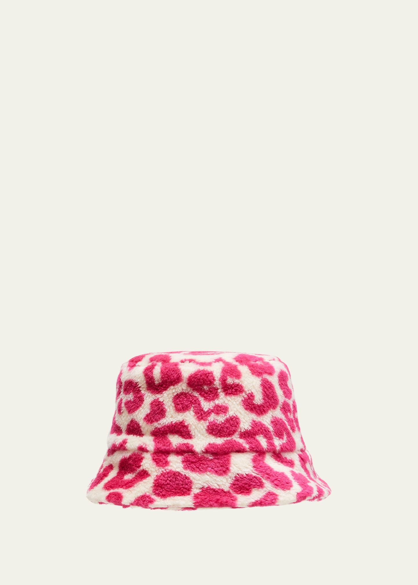 MONCLER GENIUS X JW ANDERSON CHEETAH-PRINT BUCKET HAT WITH LOGO DETAIL