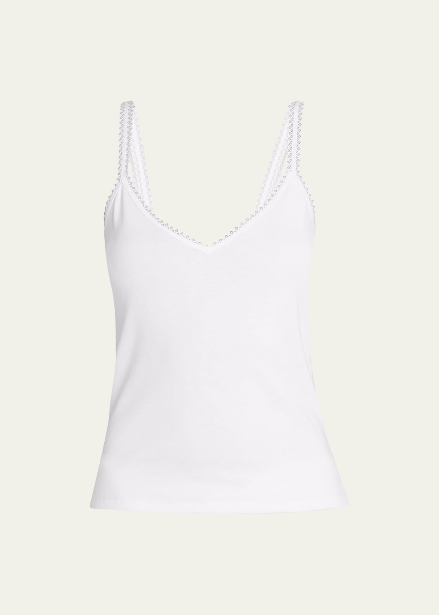 Mariela Lace-Trim Cotton Tank