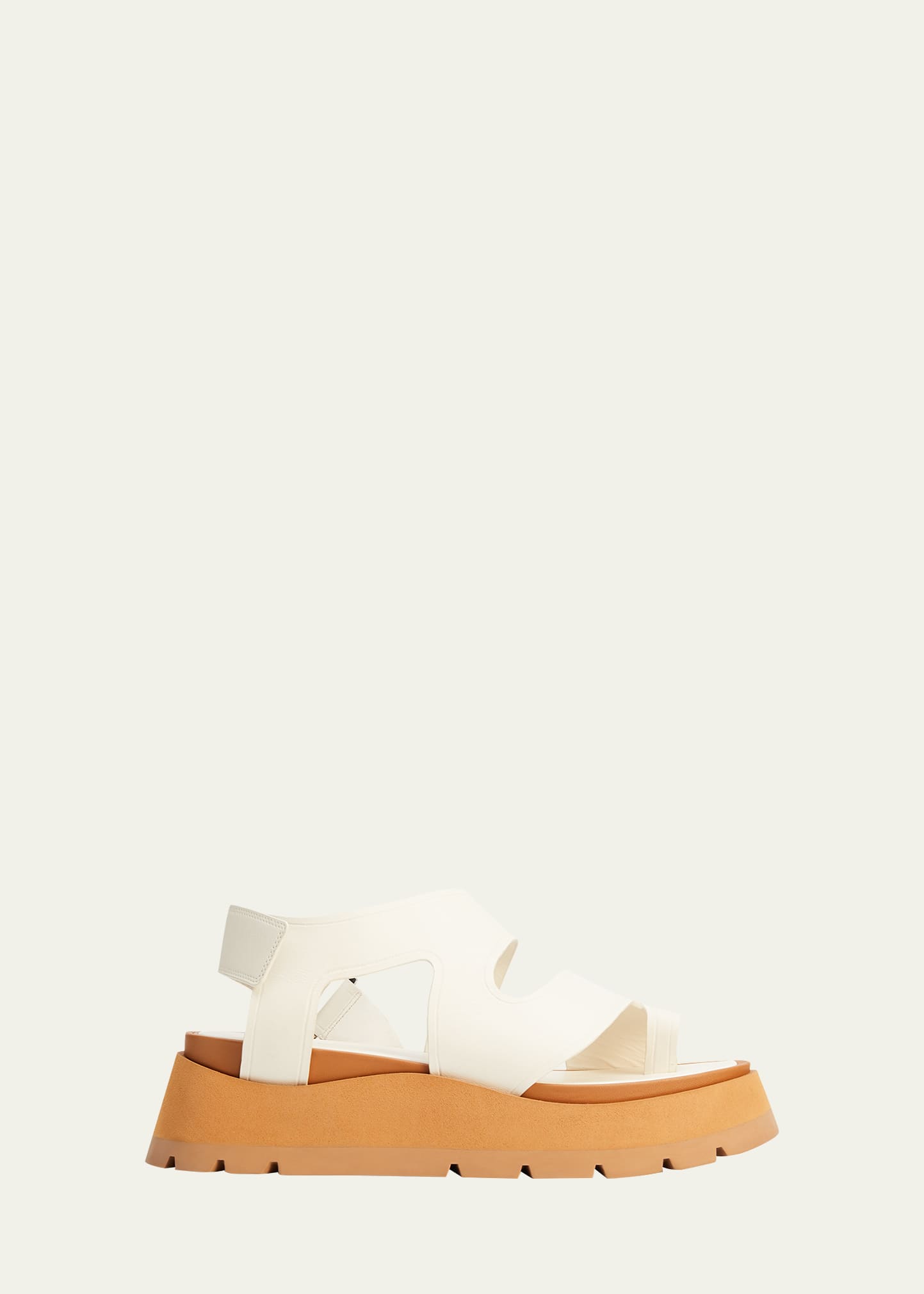 3.1 Phillip Lim Wave Leather Lug-sole Sandals In Ant White