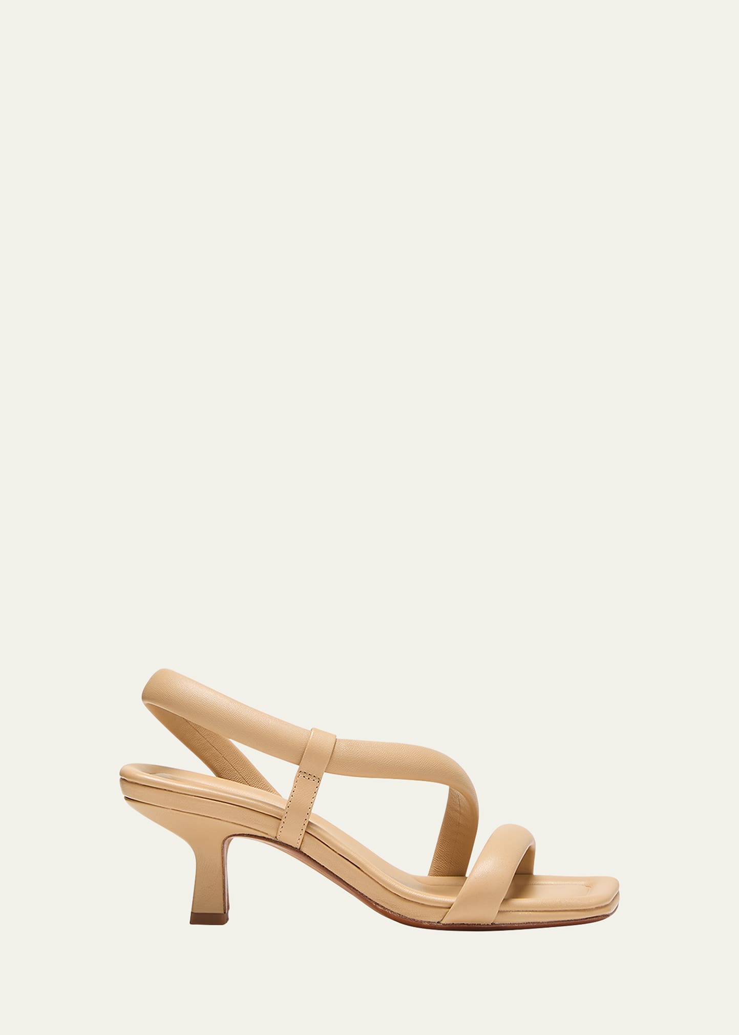 Shop Vince Coline Tubular Leather Slingback Sandals In Blonde