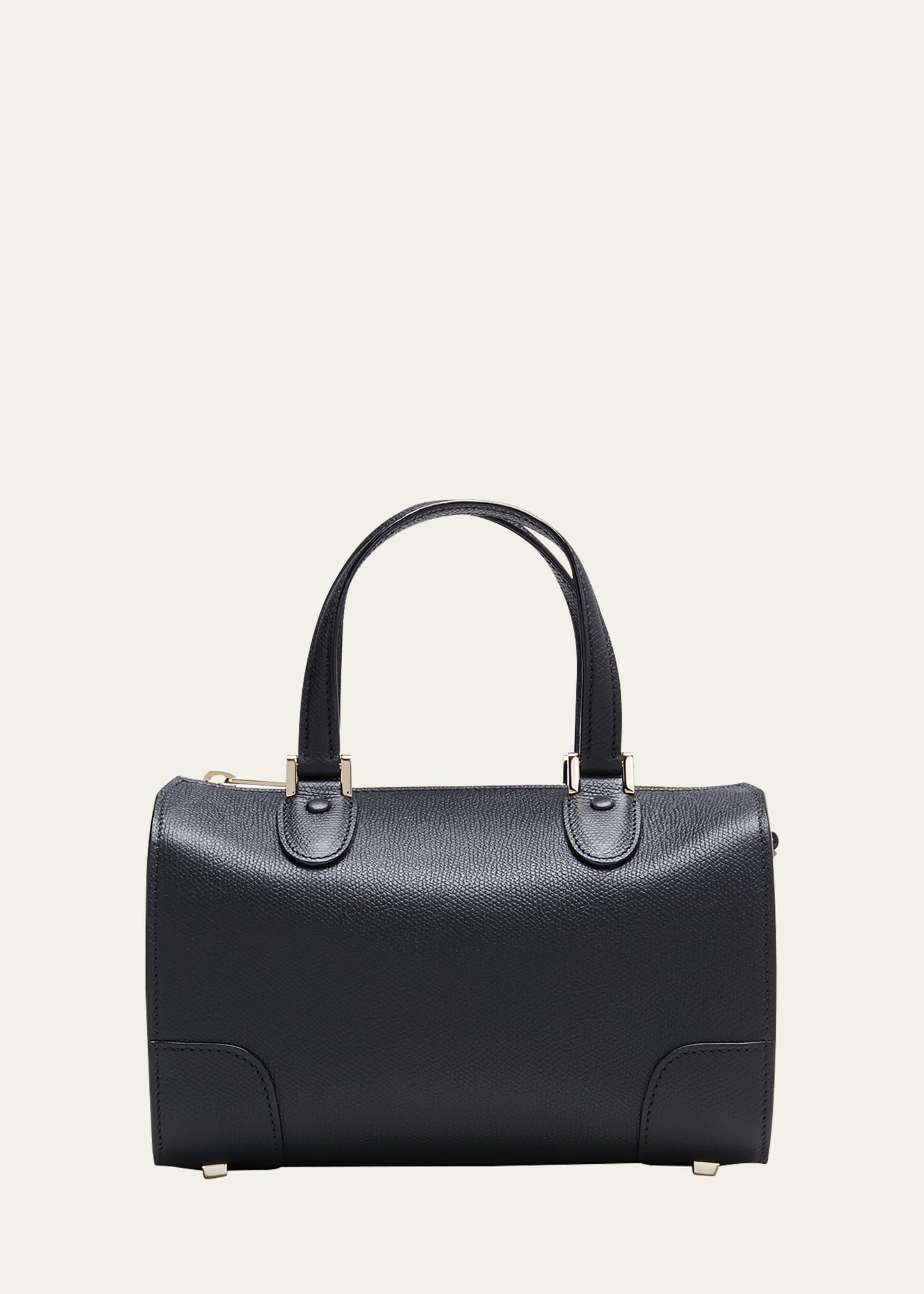 Valextra Babila Mini Calfskin Top-handle Bag In Nn Nero