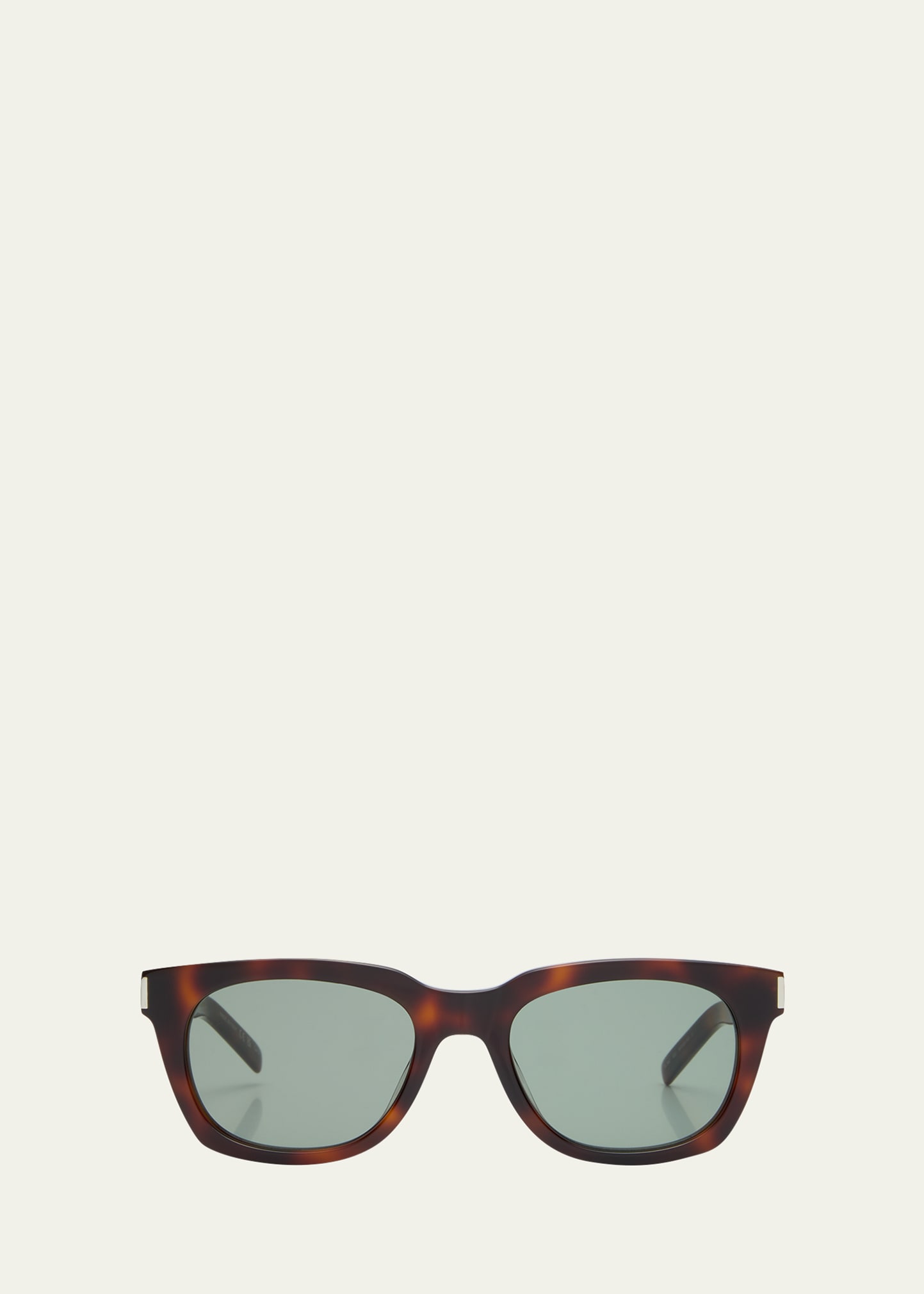 Saint Laurent Tortoiseshell Square-frame Acetate Sunglasses In Havana