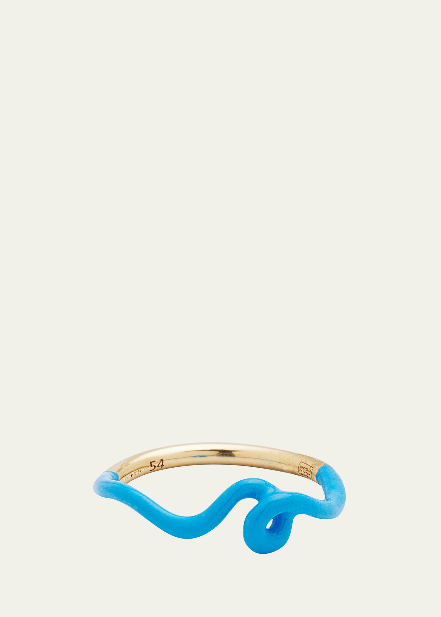 Bea Bongiasca Wow Mini Mono Ring With Turquoise Enamel