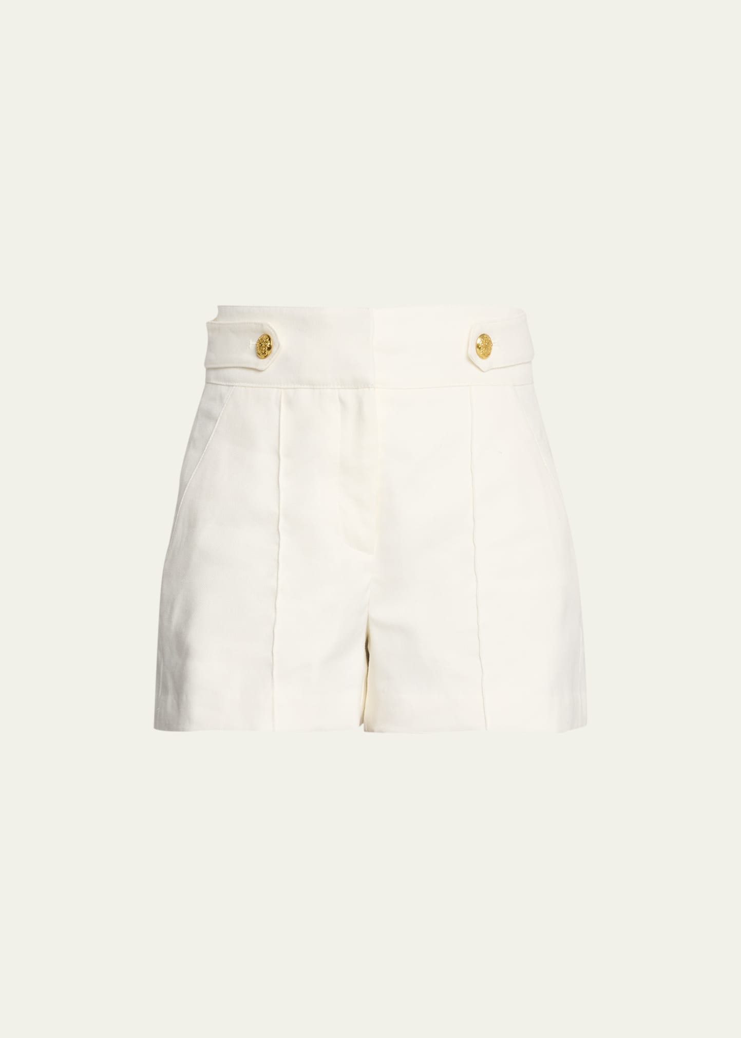 Veronica Beard Runo High Rise Tailored Shorts In White