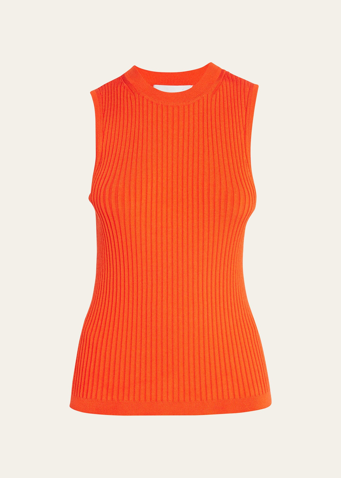 3.1 Phillip Lim Pointelle Ribbed Tank Top In Tangerine