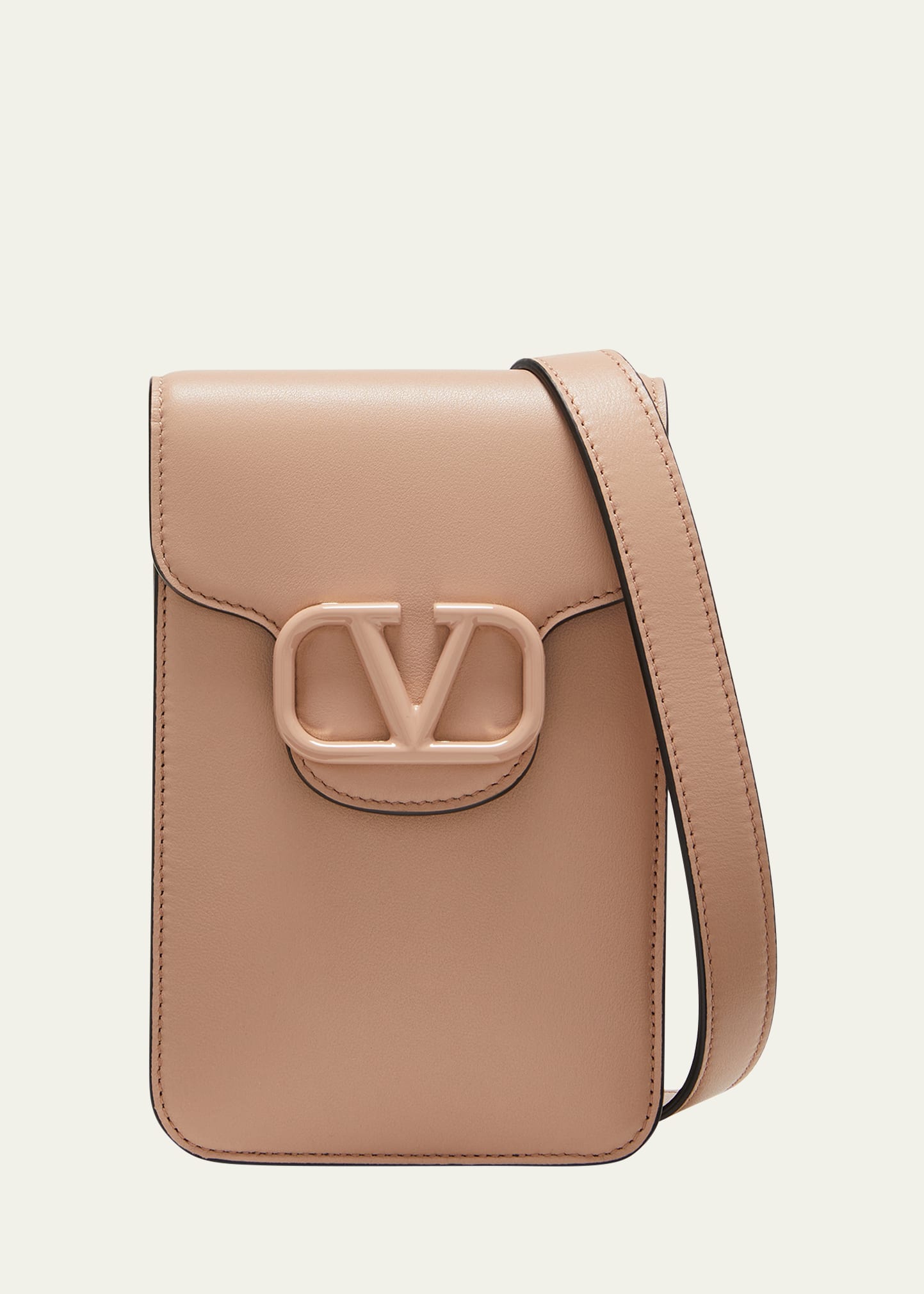 Valentino Garavani - VLogo Rose Cannelle Crystal Micro Shoulder Bag