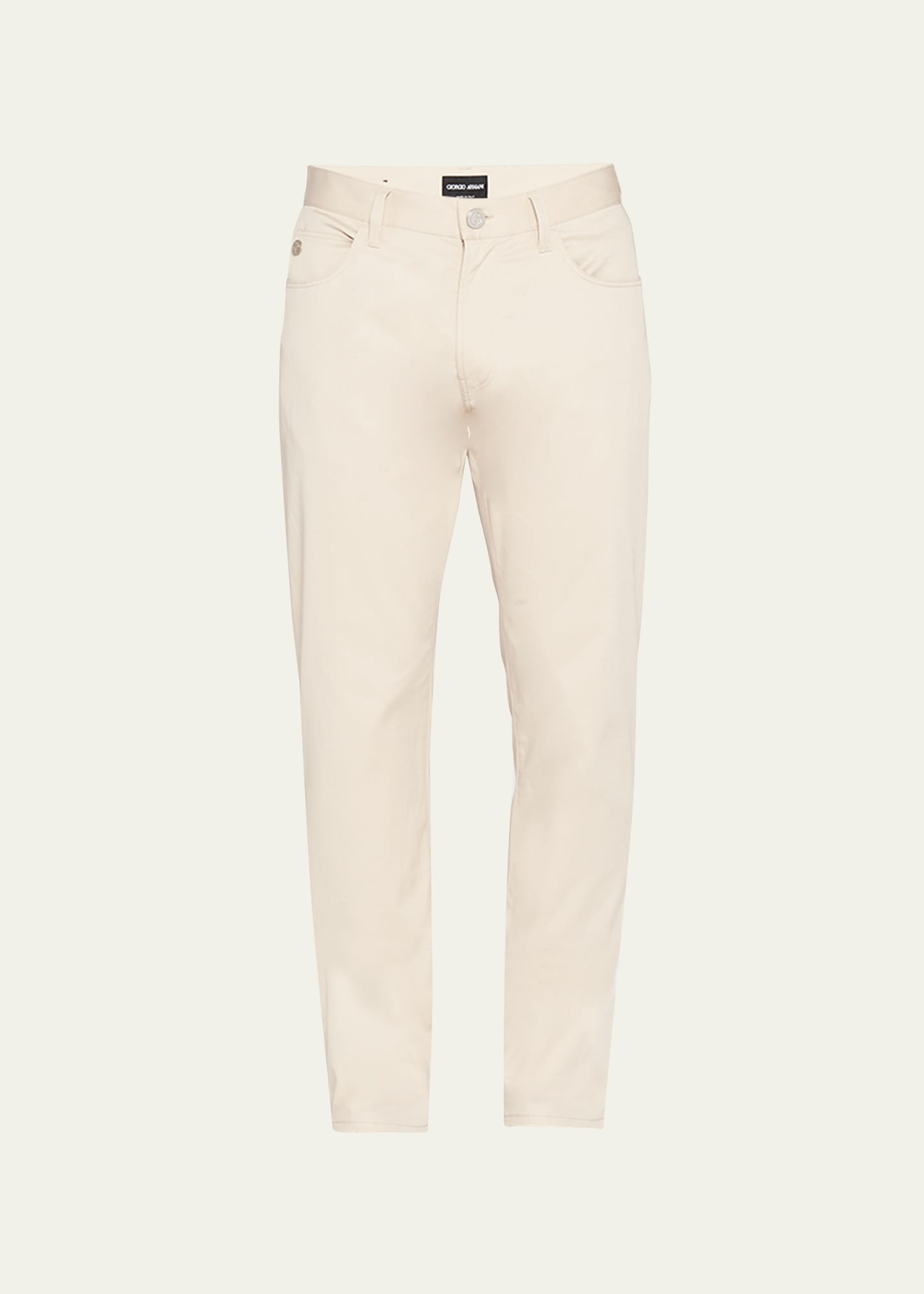 Giorgio Armani Men's Stretch 5-pocket Pants In Solid White