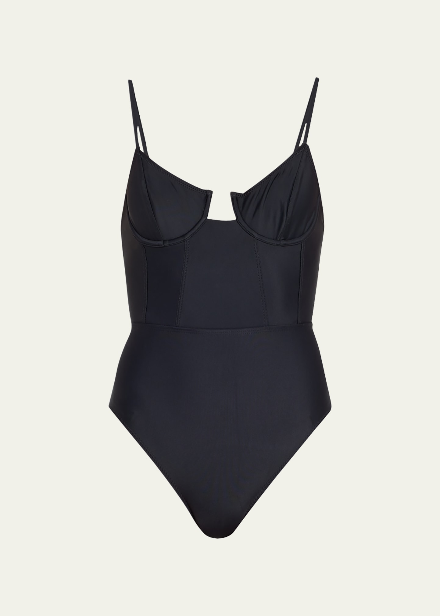 Shop Solid & Striped The Veronica Underwire One-piece Swimsuit In Black