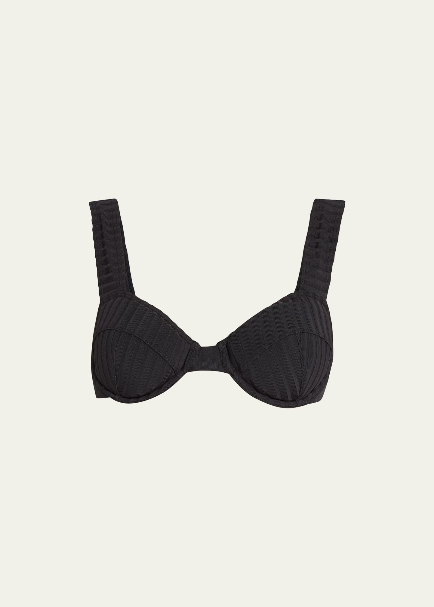 The Lilo Solid Rib Underwire Bikini Top