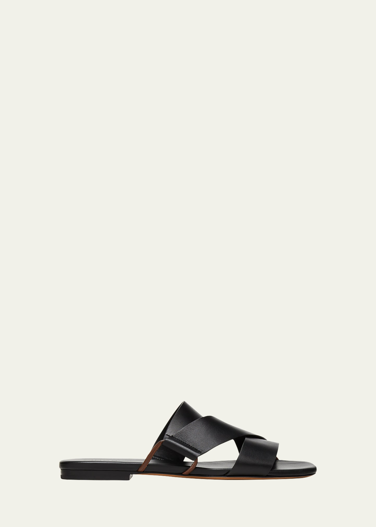 Vince Women's Dulan Slip On Asymmetrical Slide Sandals In Black