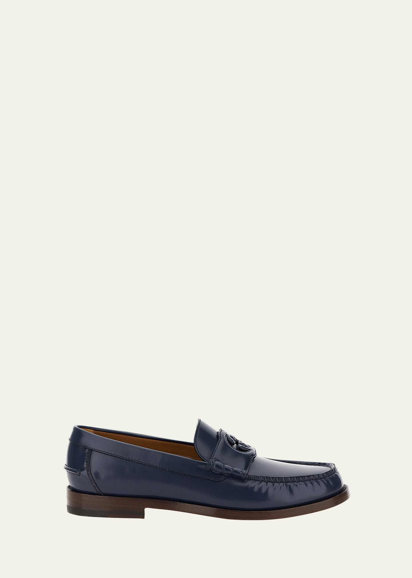 Gucci Men's Kaveh Interlocking G Cutout Loafers In Blue