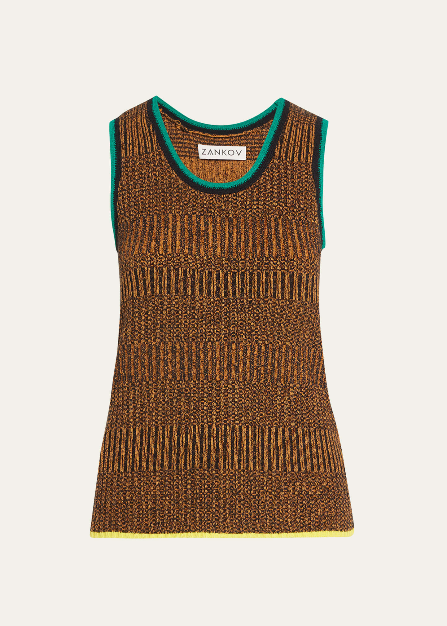 ZANKOV FRANKY CHECKERBOARD SLIM TANK 