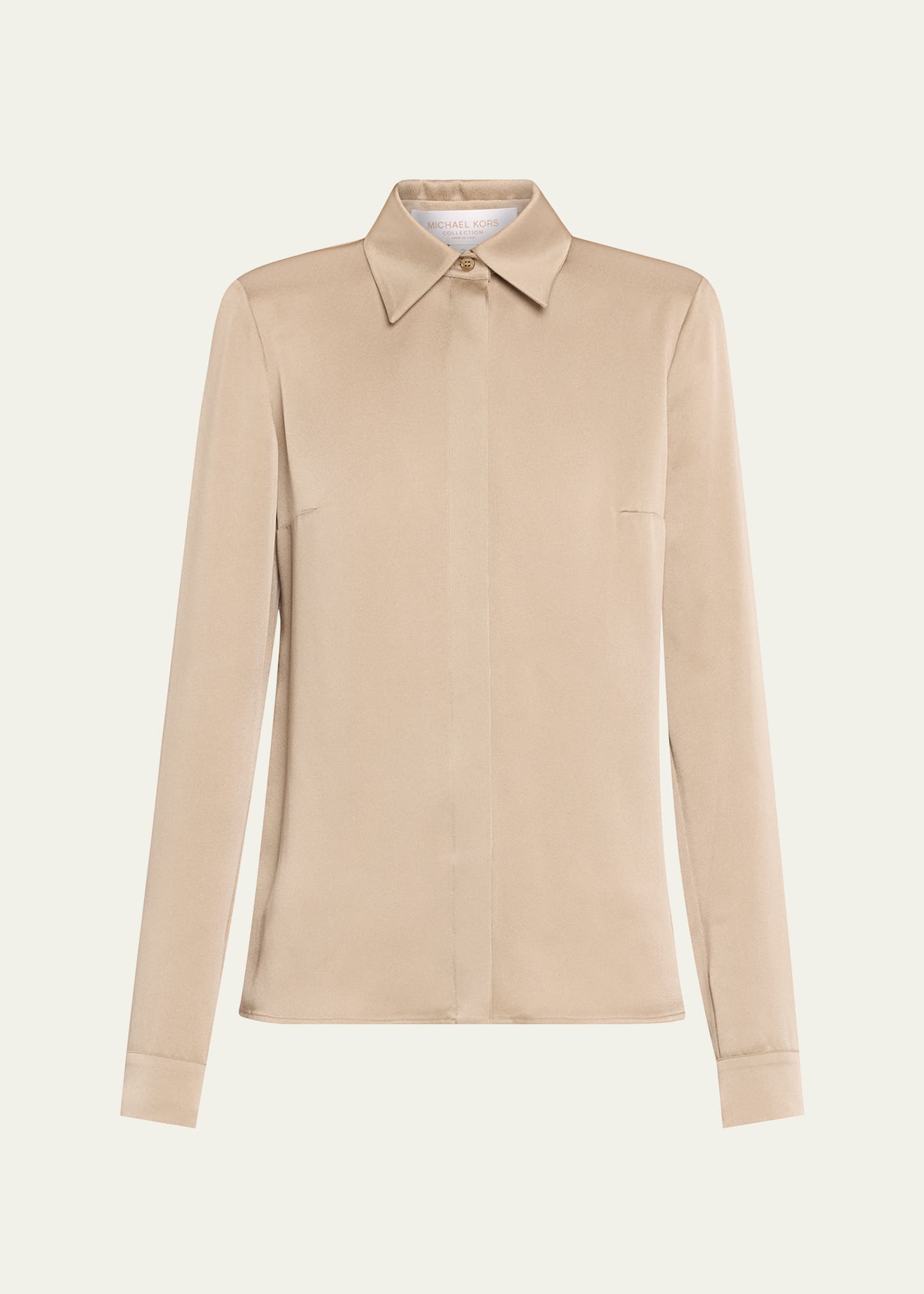 Hansen Charmeuse Button-Front Shirt