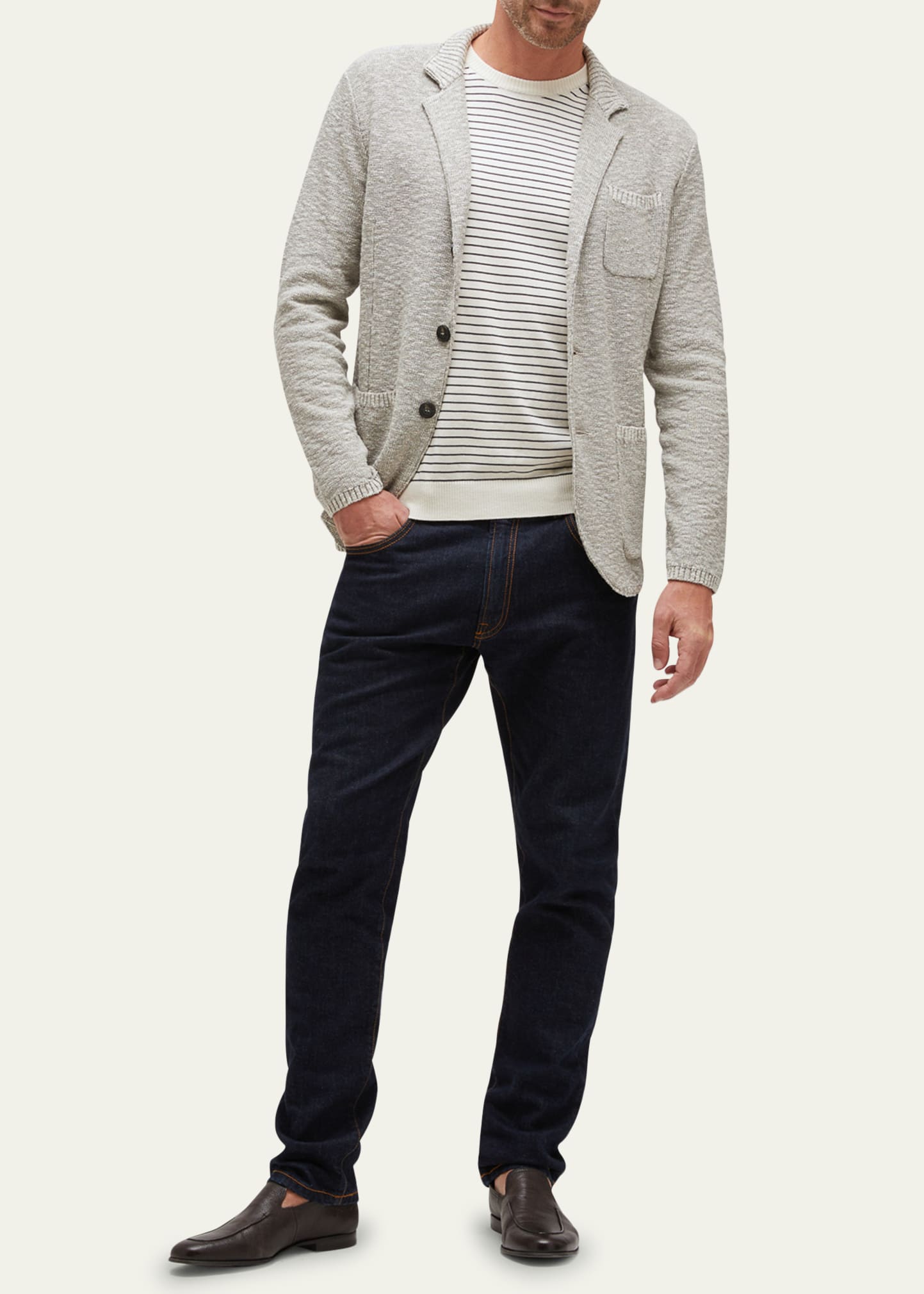 Men's Boucle Sweater Jacket