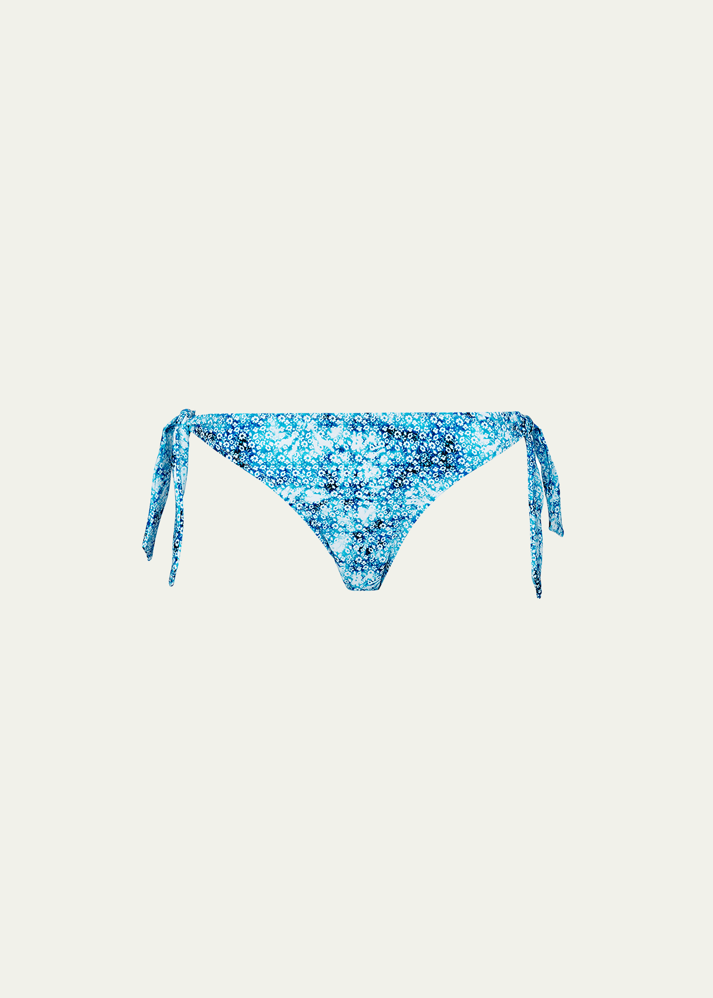 Vilebrequin Women's Tie-dye Flowers Side-tie Bikini Bottom In Blue Marine