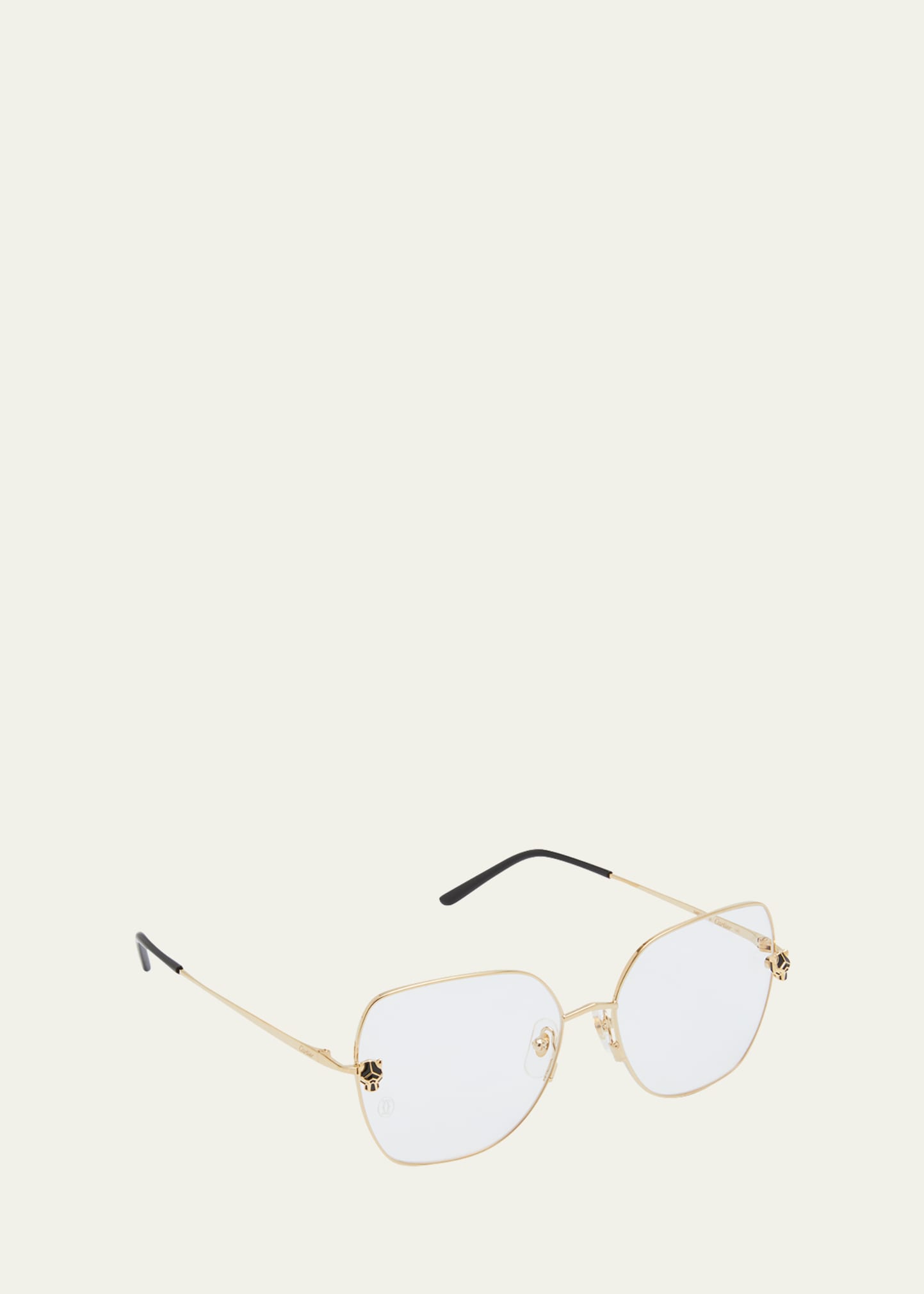 Cartier Panther Gold-plated Metal Butterfly Optical Glasses