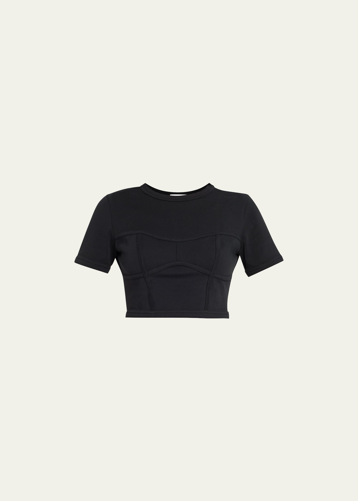 A.l.c Womens Wren Tee Cropped Top In Black In Black