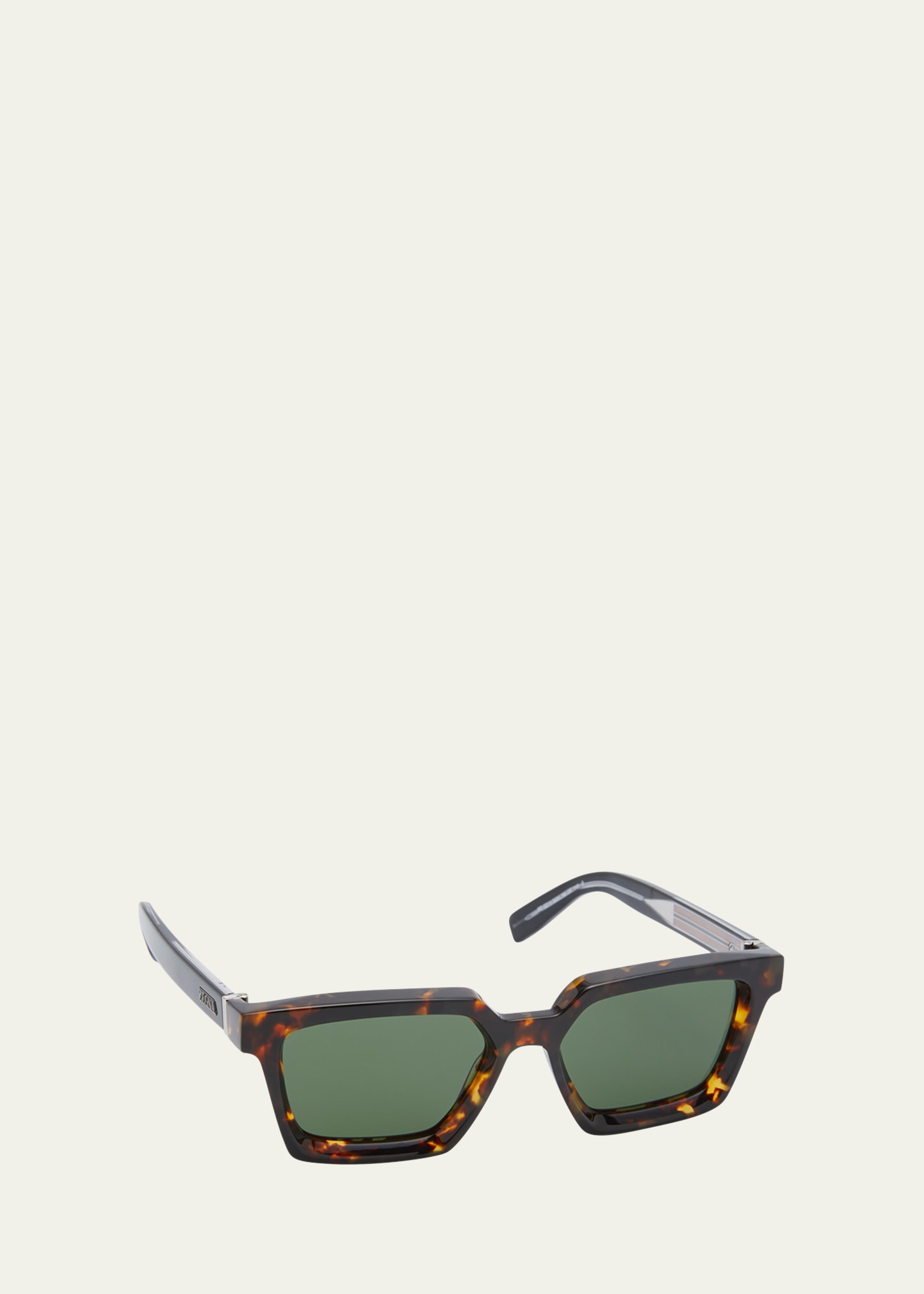 Men's Temple Logo Rectangle Sunglasses