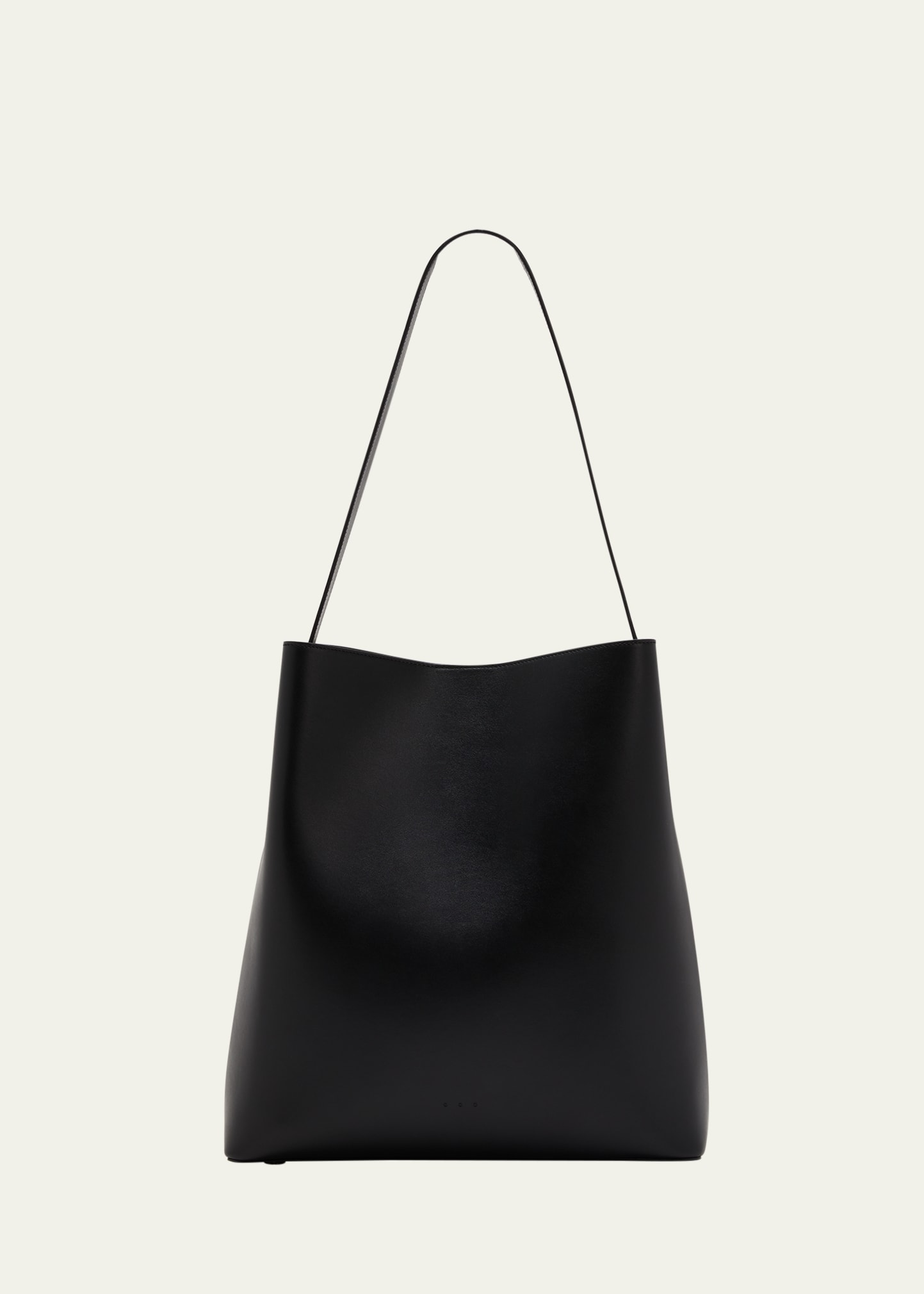 Shop Aesther Ekme Sac Leather Shoulder Bag In 101 Black