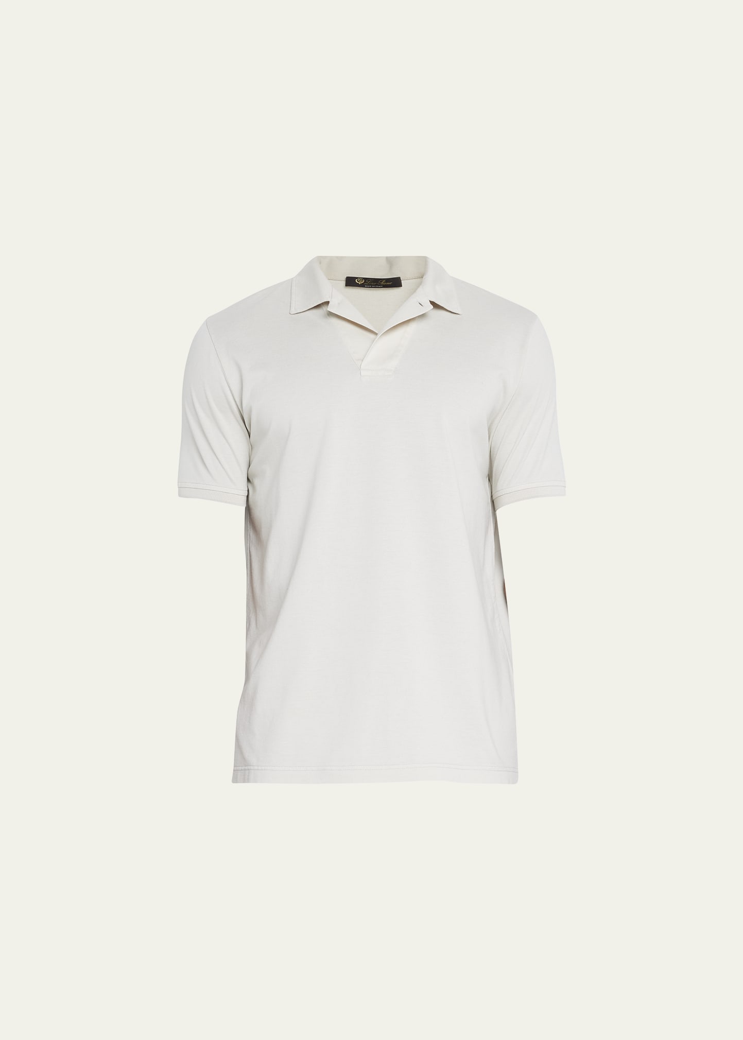Loro Piana Men's Cotton-silk Polo Shirt In Neutrals
