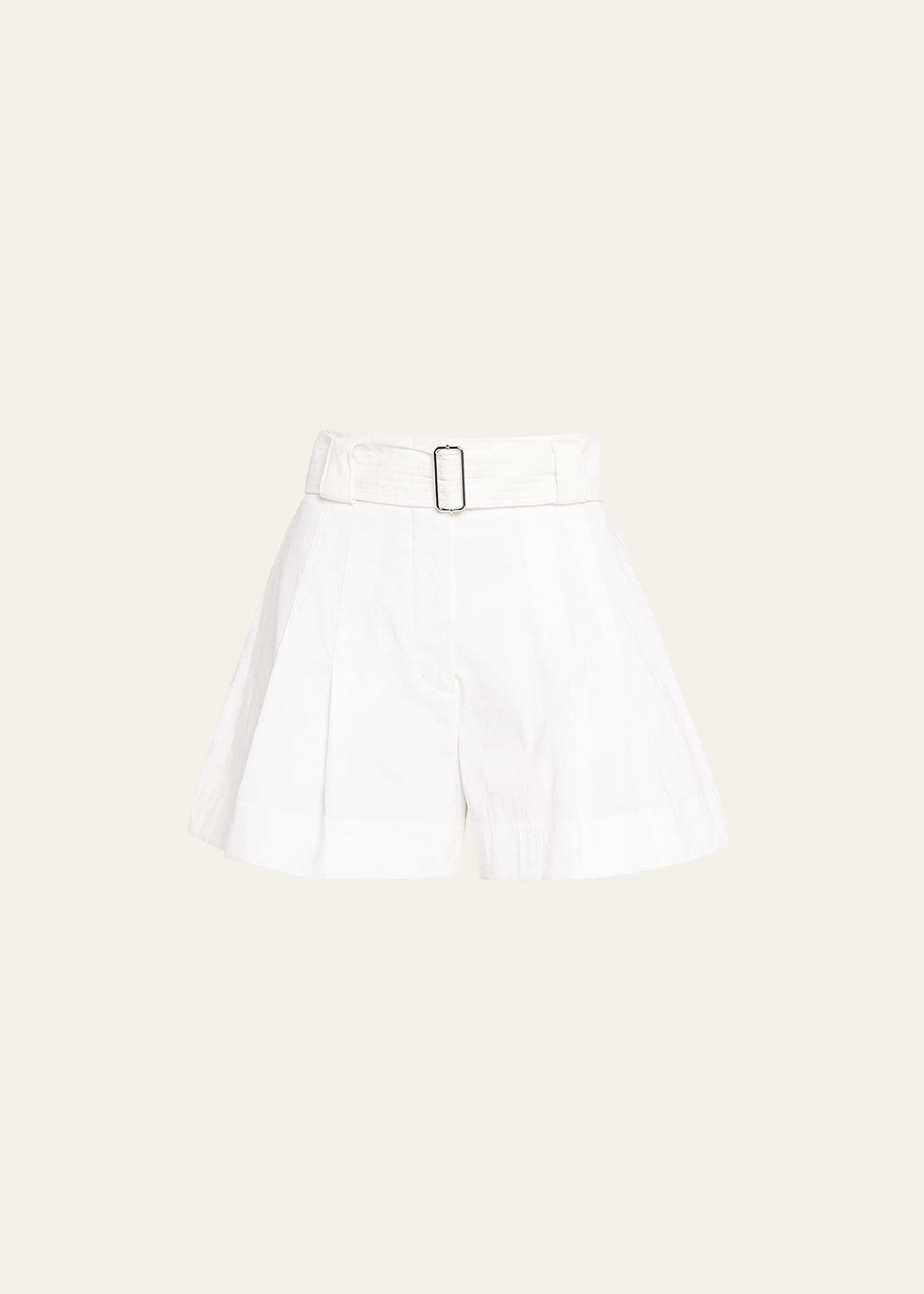 A.l.c Miles Pleated Shorts With Belt In White