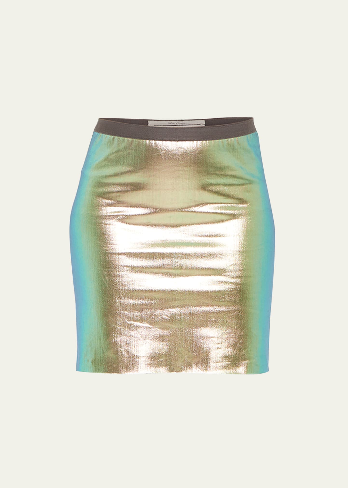 Metallic Coated Mini Skirt