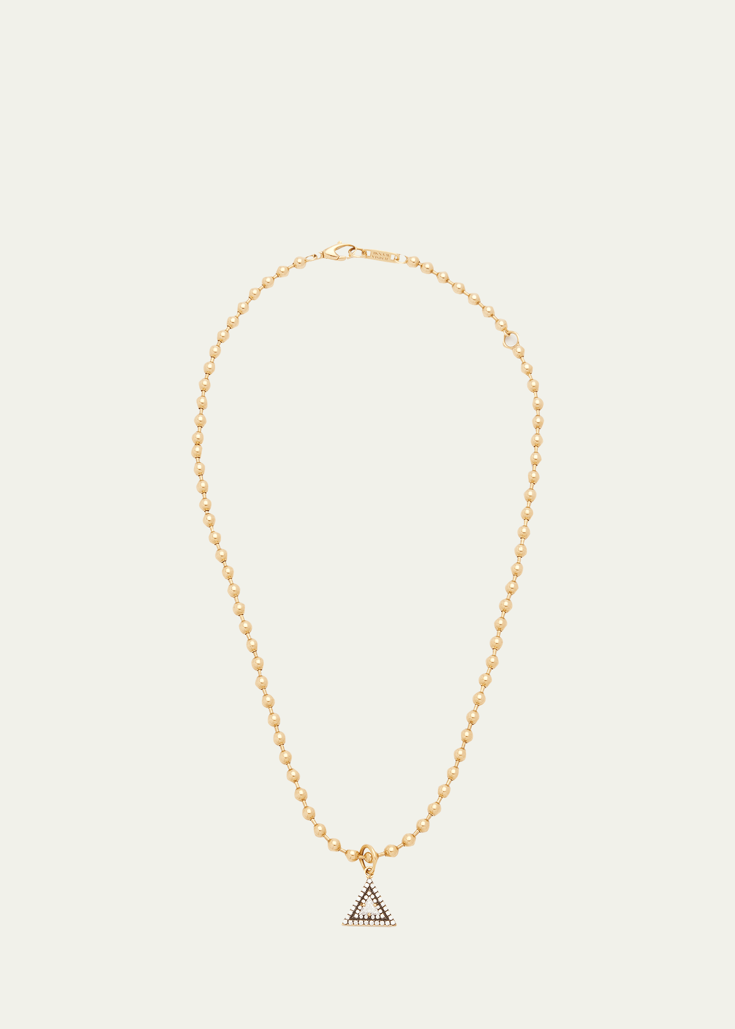 Jemma Wynne Connexion 18K Yellow Gold Diamond Triangle Pendant Necklace